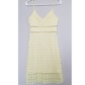 Yellow lace summer dress
